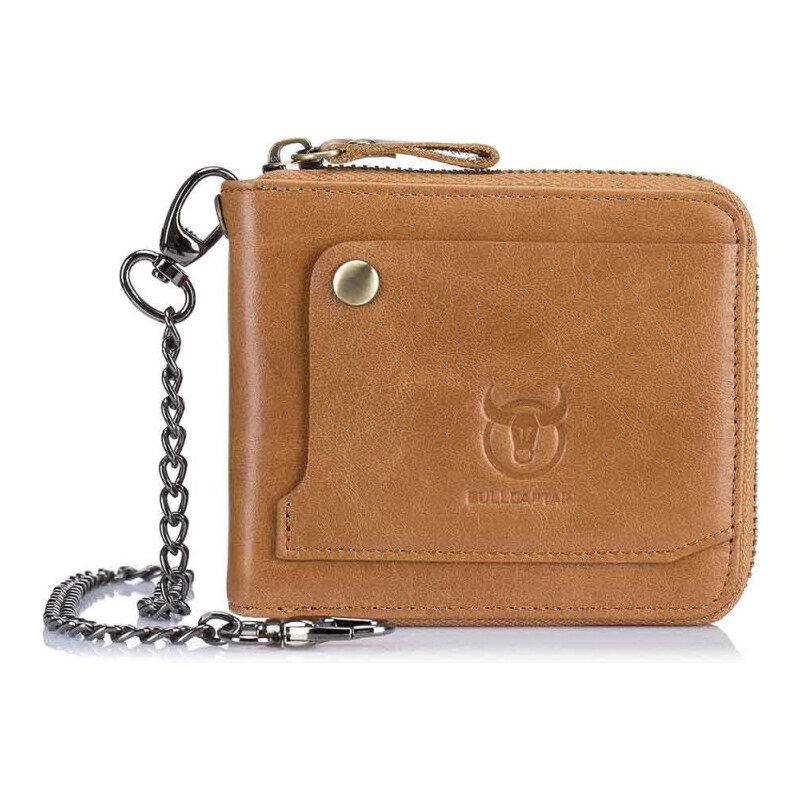 Bullcaptain kožená peňaženka s retiazkou Gwen Camel
