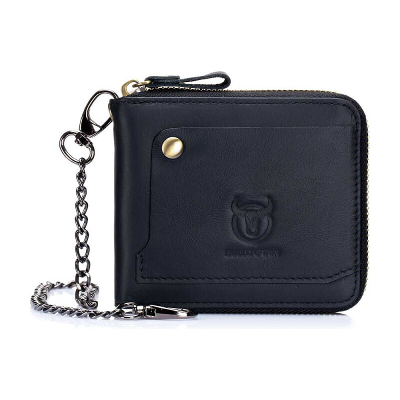 Bullcaptain kožená peňaženka s retiazkou Gwen Čierna 65227307