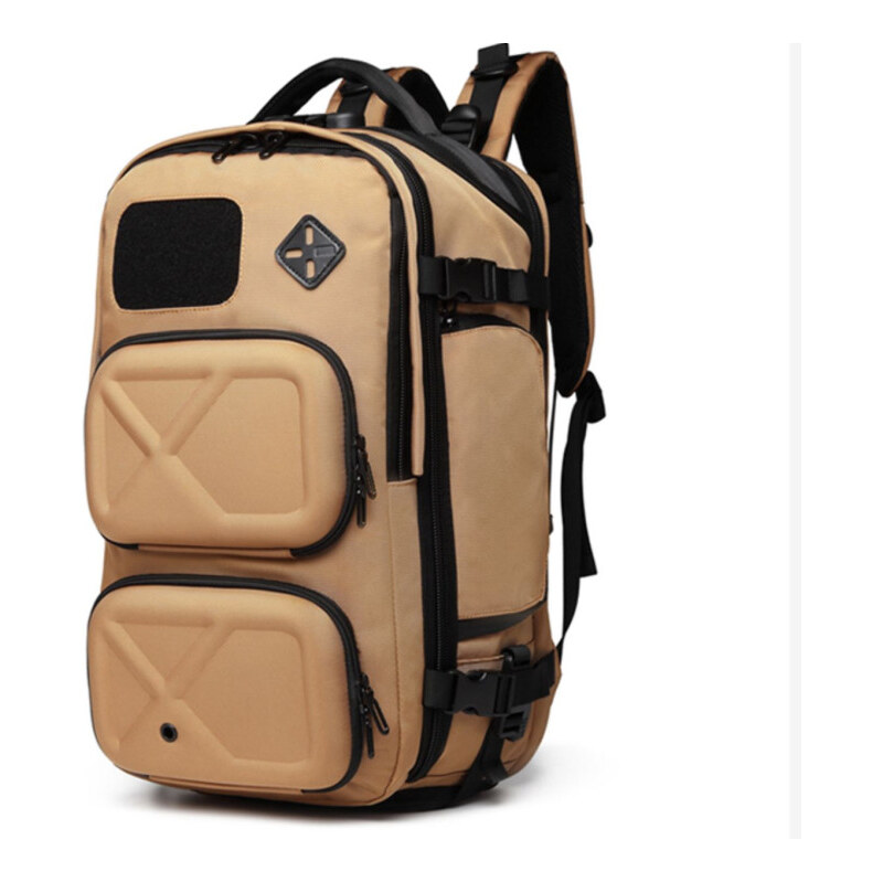 Ozuko turistický batoh s USB + zámok Legrand Hnedý 23l 65227367