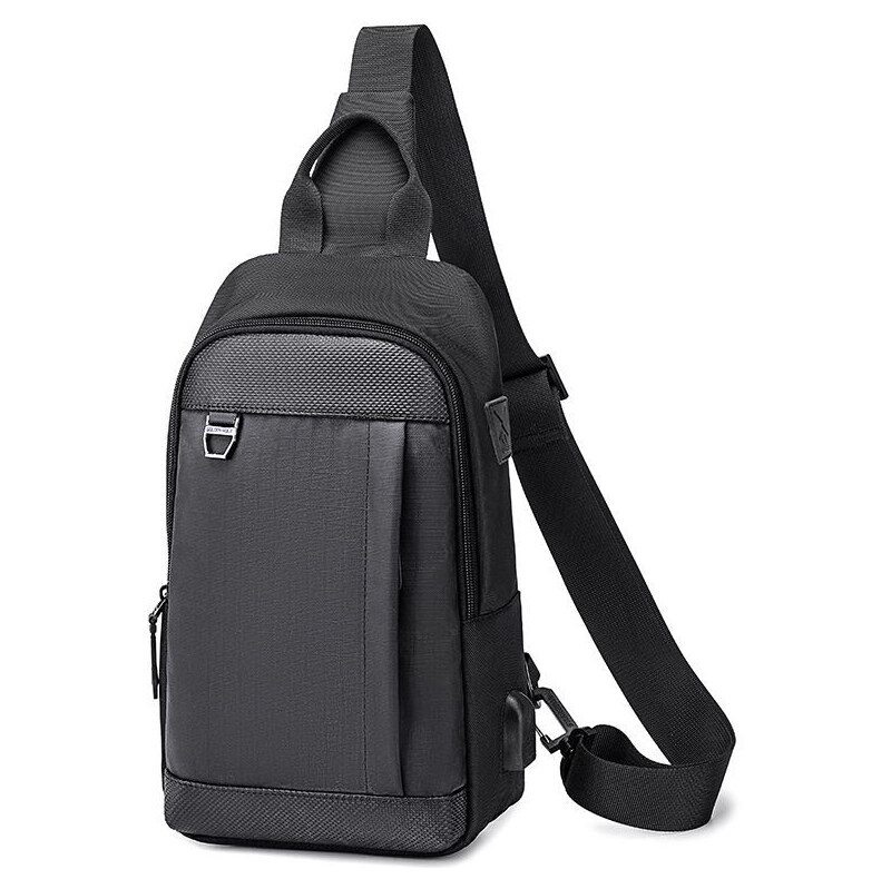 Golden Wolf batoh cez rameno s USB Hans Čierny 4L 65227379