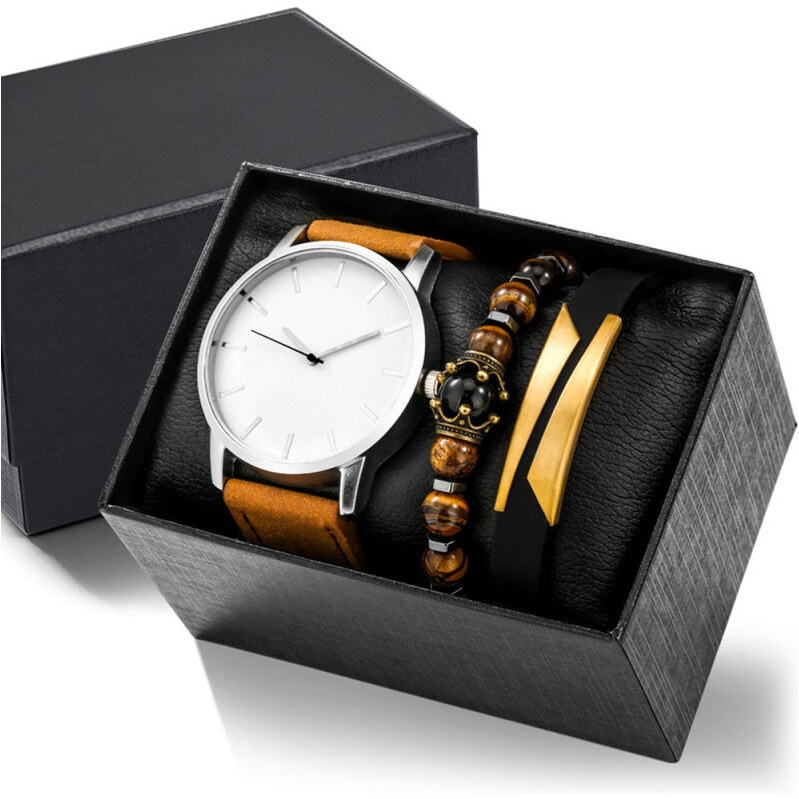 Lifestyle Darčeková sada Pánske hodinky + dva náramky Reinis 65227404