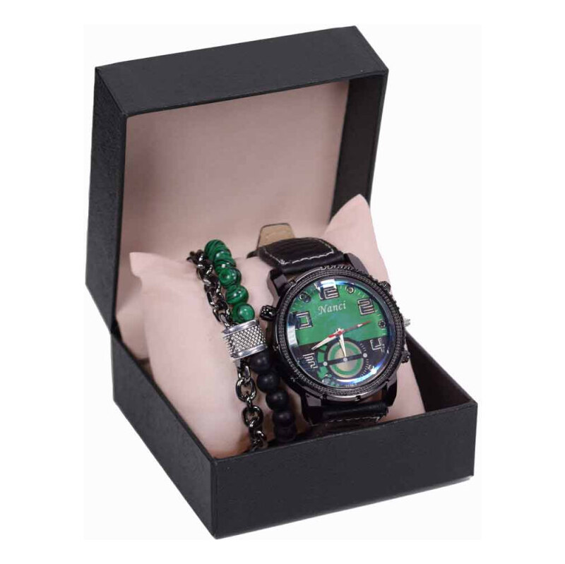 Lifestyle Darčeková sada Pánske hodinky + dvojradový náramok Vicente 65227412