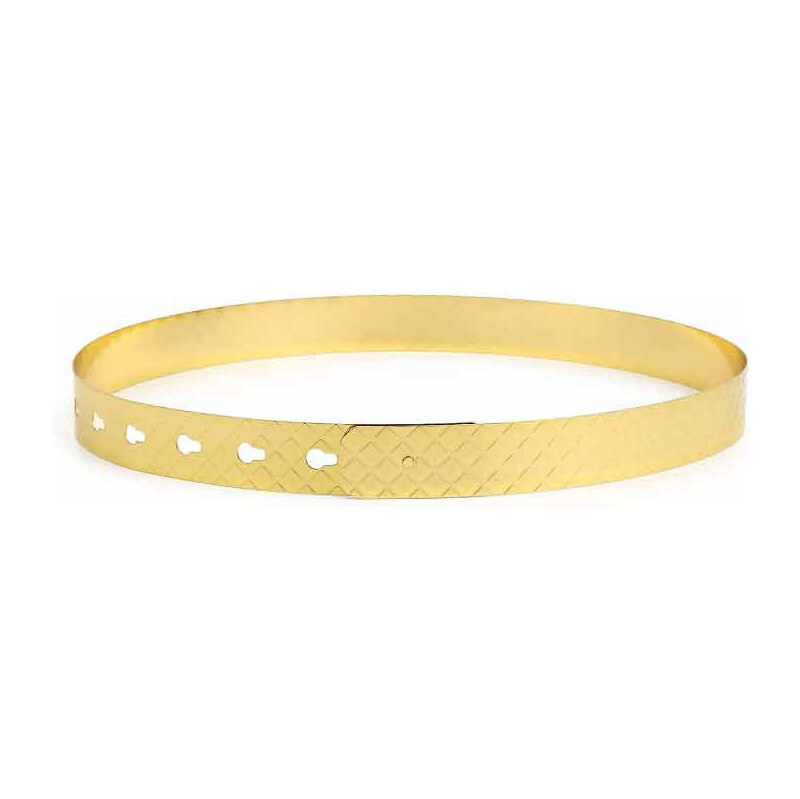 Lifestyle Dámsky celokovový opasok Slim triangel Zlatý 65227431