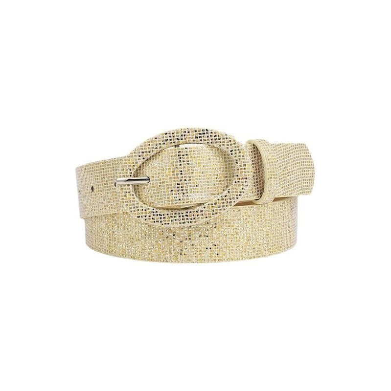 Lifestyle Dámsky lesklý flitrový opasok na šaty Round Zlatý 65227433