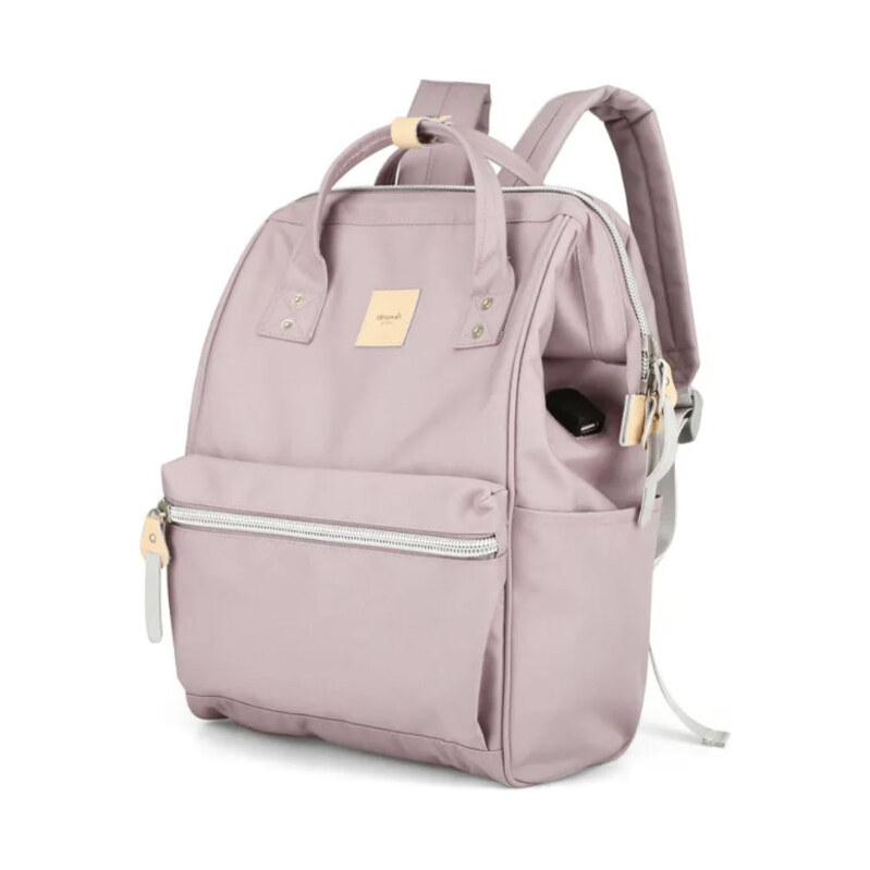 E-shop Himawari dámsky batoh s USB port Turner Svetlo fialový 19L