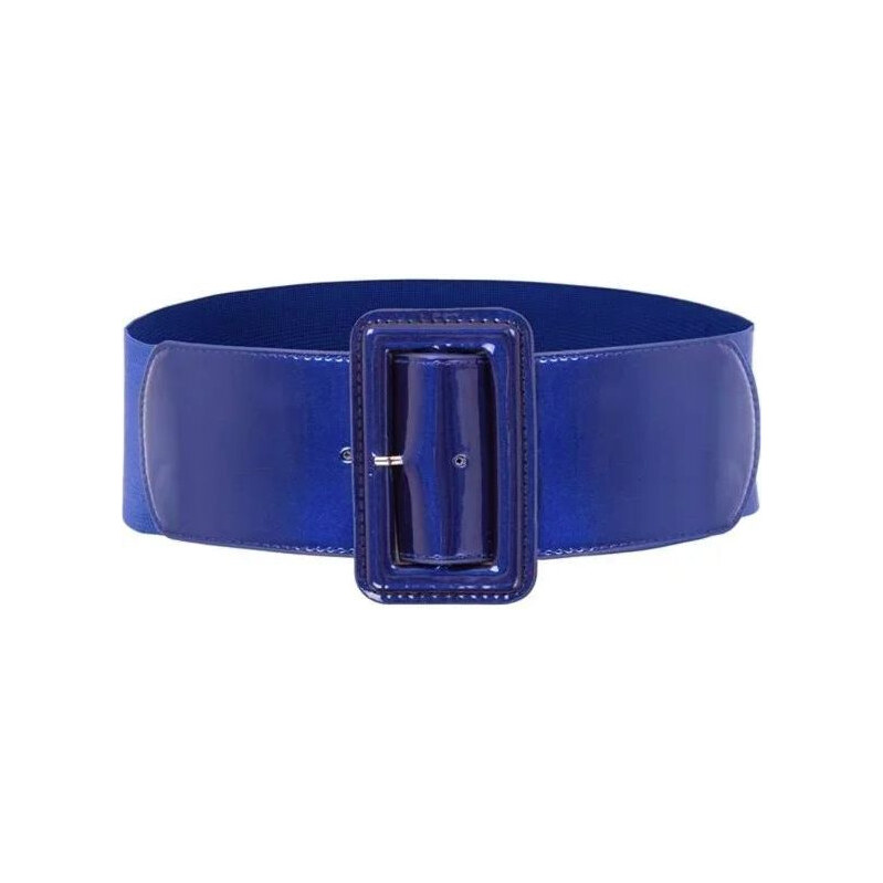 Lifestyle Dámsky strečový široký lesklý opasok Casila Royal Blue 65227489