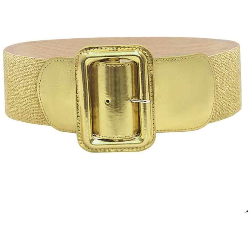 Lifestyle Dámsky strečový široký lesklý opasok Casila Zlatý 65227492