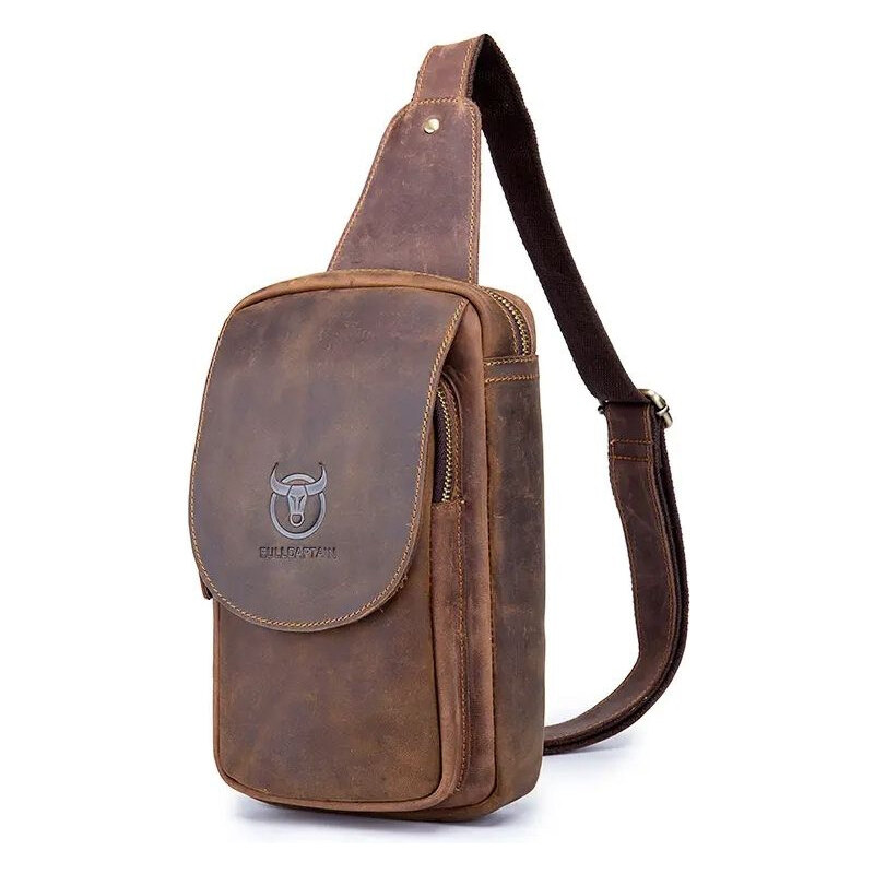 Bullcaptain kožená taška cez rameno Crazy Horse 5L 65227510