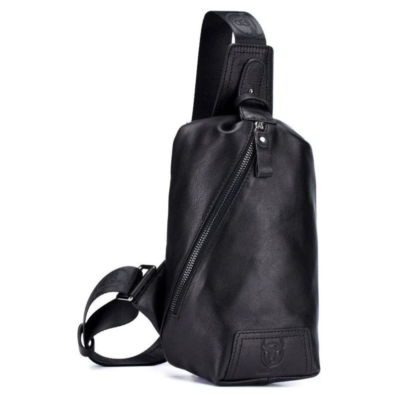 Bullcaptain kožená taška cez rameno Radbod Čierny 5L 65227526