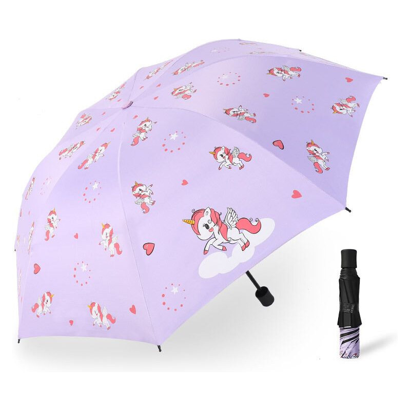Carla Detský skladací dáždnik s jednorožcom Fialový 65227542