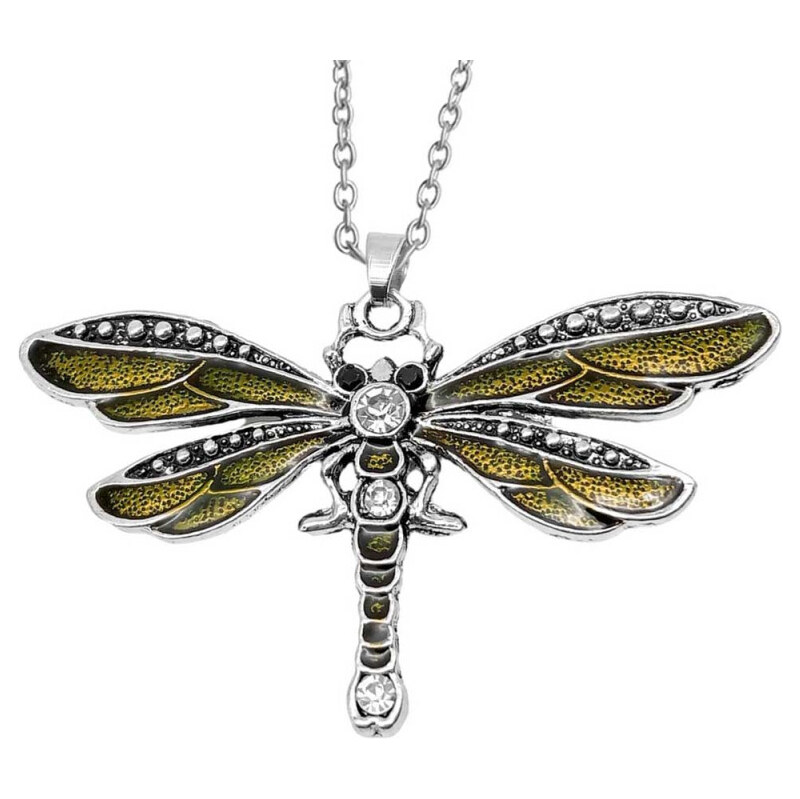 Lodestar Náhrdelník s príveskom Dragonfly Vážka Žltá 65227552