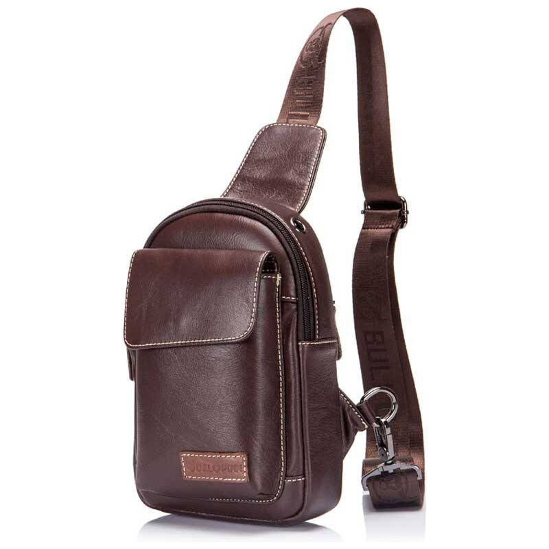 Bullcaptain kožená taška cez rameno Ragnar Hnedý 4L 65227568