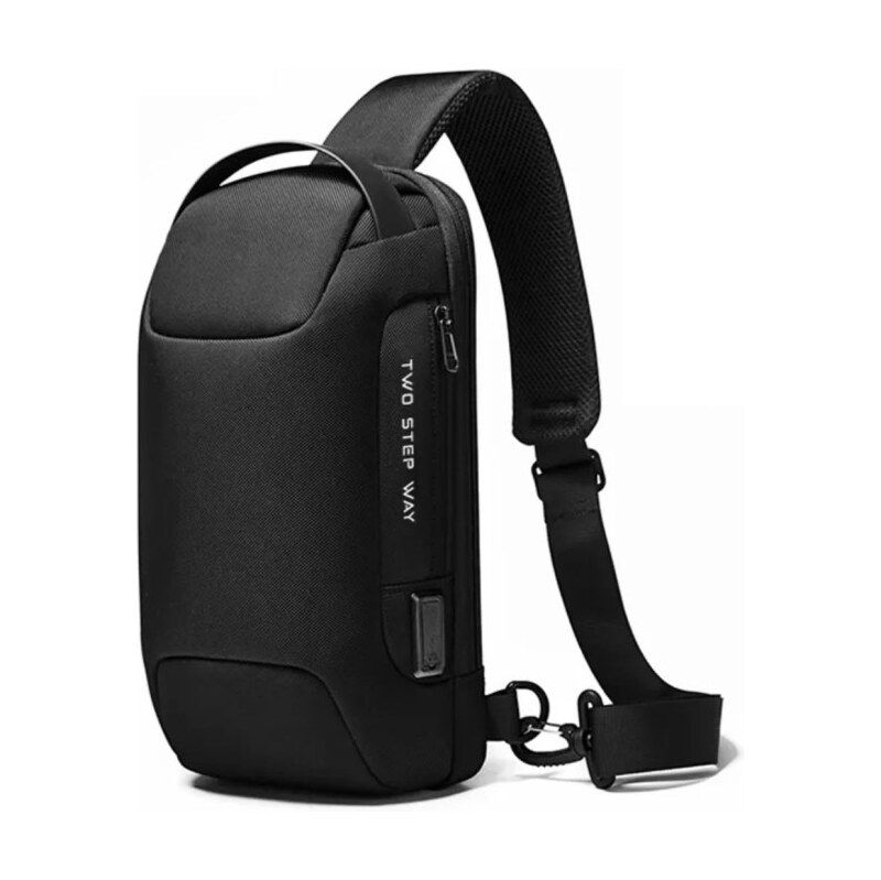 BANGE batoh cez rameno s USB + zámok Rambo Čierny 7L 65227578