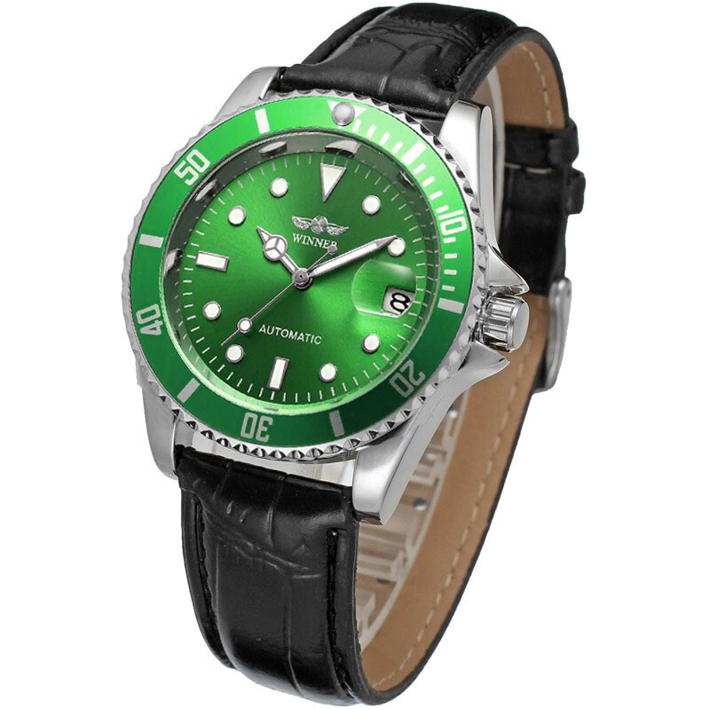 Pánske mechanické hodinky Winner WZ0308W Zelené 65227644