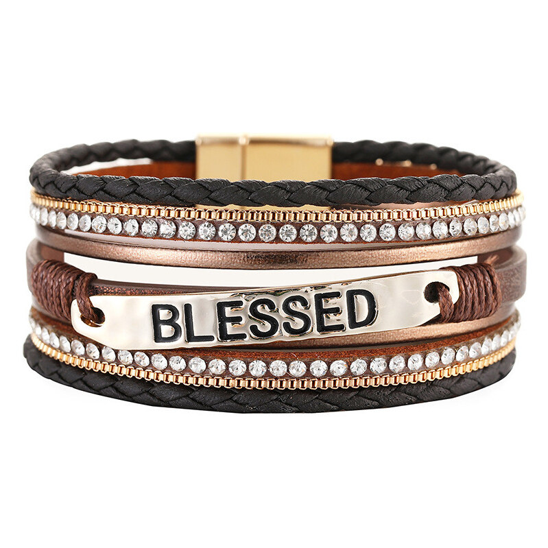 Lodestar Metalický náramok Blessed Hnedý 65227671