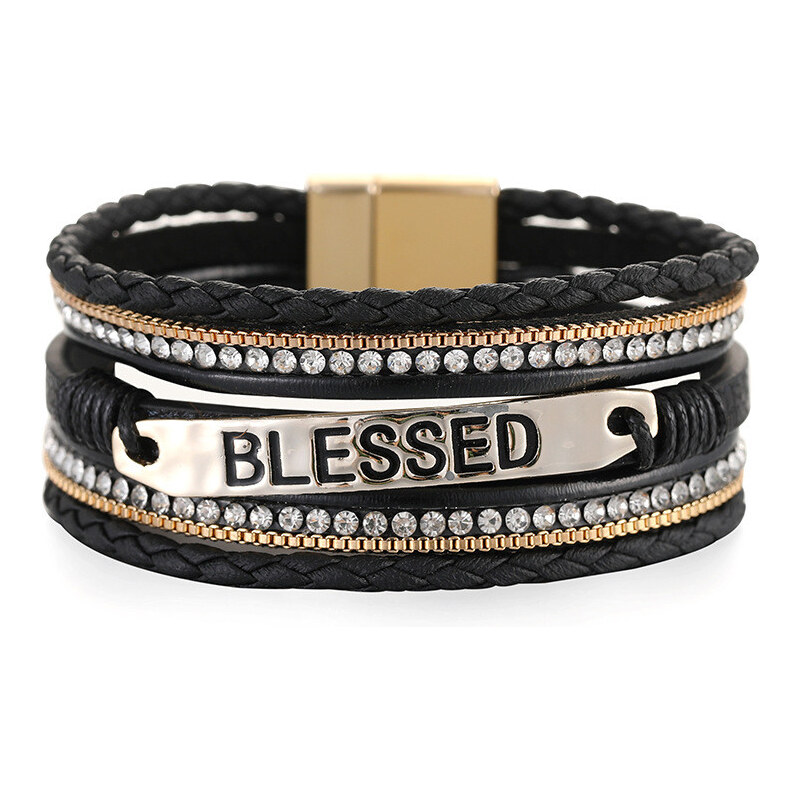 Lodestar Metalický náramok Blessed Čierny 65227672