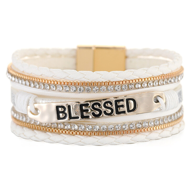 Lodestar Metalický náramok Blessed Biely 65227669