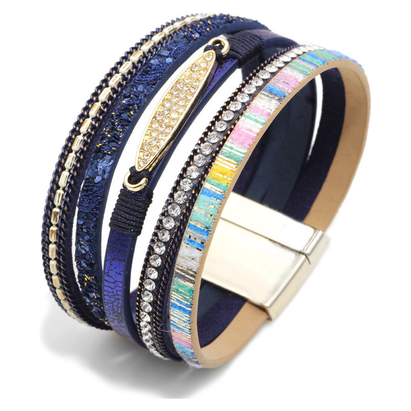 Lodestar Metalický náramok Follower Tmavo Modrý 65227676