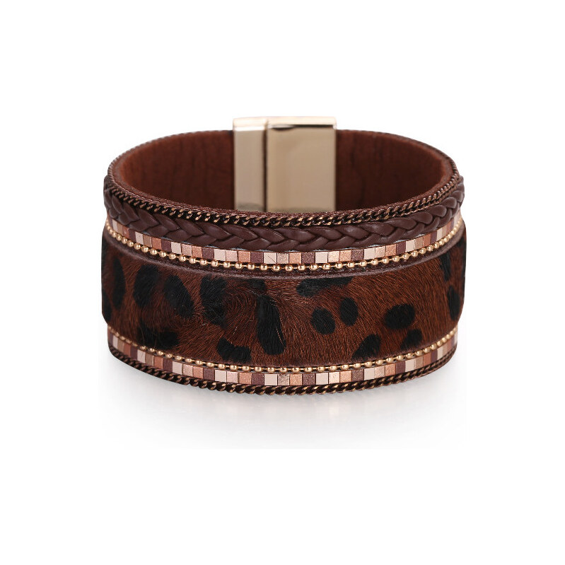 Lodestar Metalický náramok Amozonia Leopard Dark 65227700