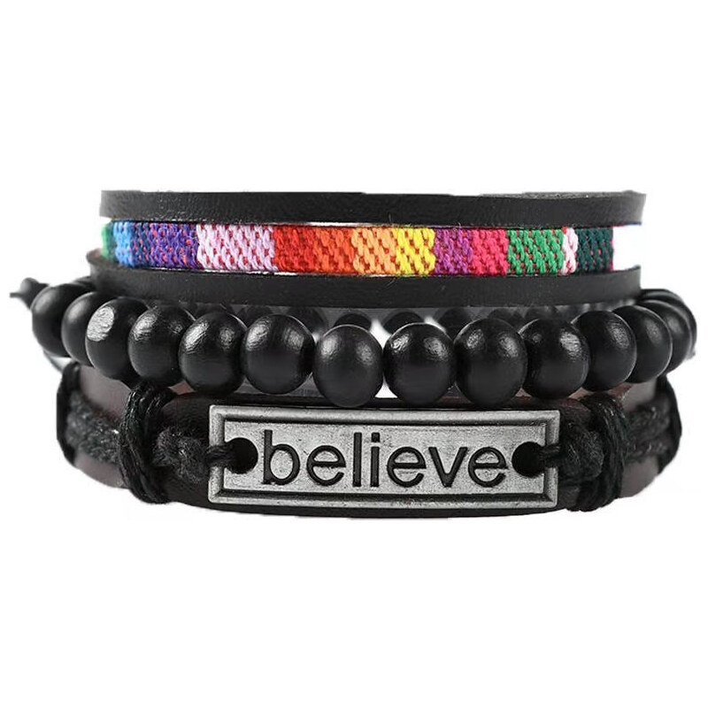 Lodestar Trojdielna sada dámskych náramkov Believe 65227710