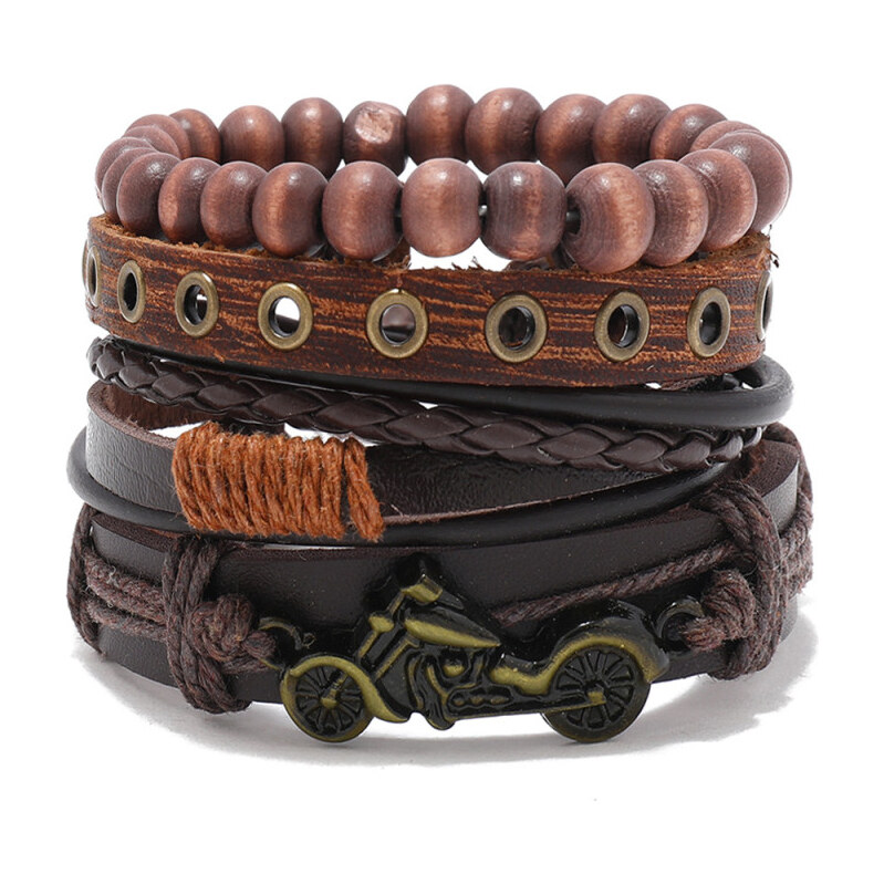 Lodestar Sada 4 kusov pánskych náramkov s Motorkou 65227712