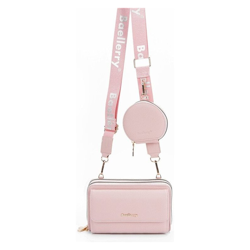 Baellerry Dámska peňaženka s popruhom a vreckom Ružová 65227719