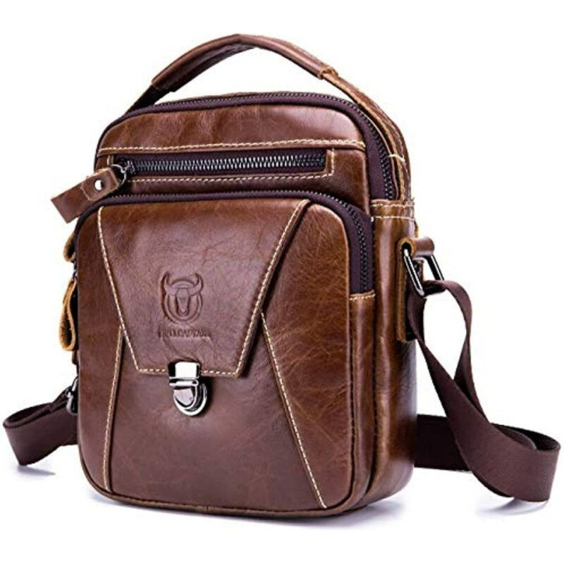 Bullcaptain pánska kožená taška Tiburcio Hnedá 3L 65227777