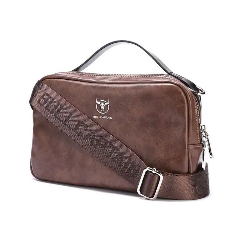 Bullcaptain pánska kožená taška Sancho Hnedá 3L 65227779