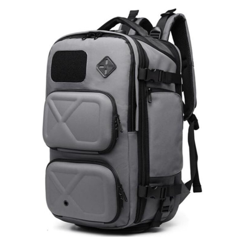 E-shop Ozuko Outdoor turistický batoh s USB + zámok Legrand Šedý 35L