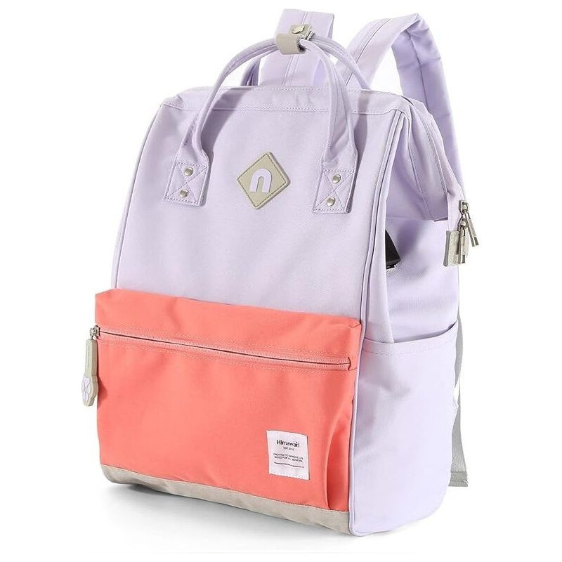 Himawari študentský batoh USB port Doger Fialový 21L 65227883