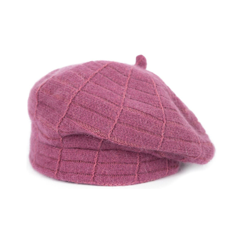 ArtOfPolo Dámsky baret Shaggy plum Tmavo Ružový 65227934