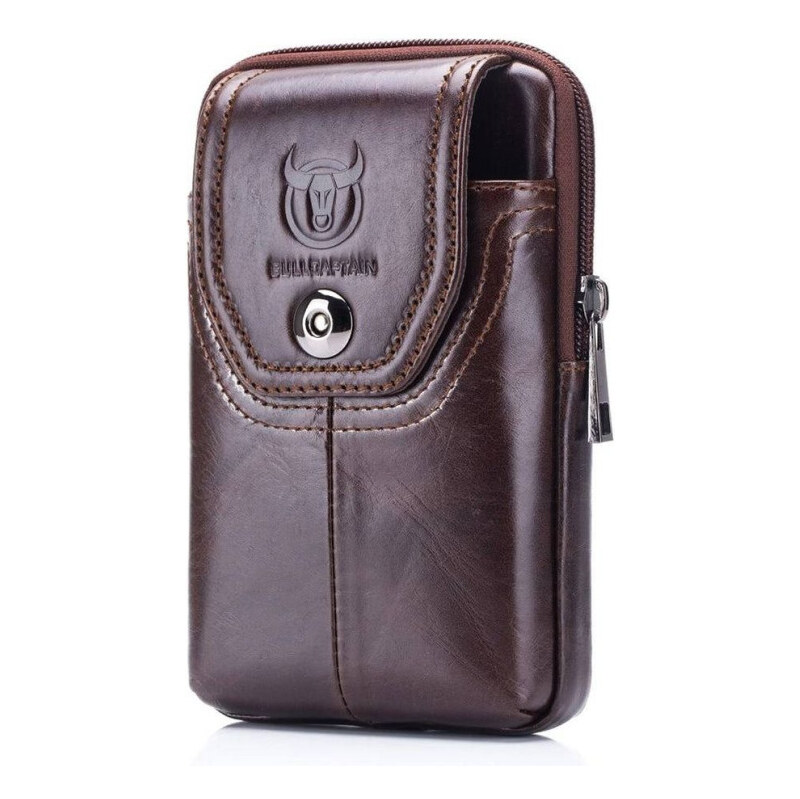 Bullcaptain pánska kožená taška na opasok Hardo Hnedá 65227939