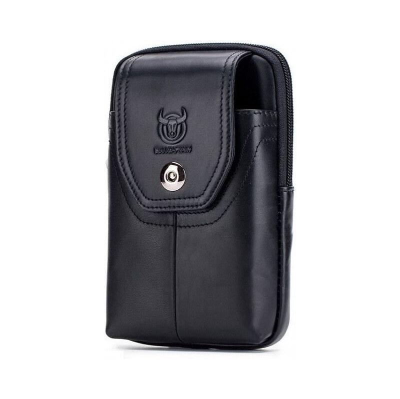 Bullcaptain pánska kožená taška na opasok Hardo Čierna 65227940