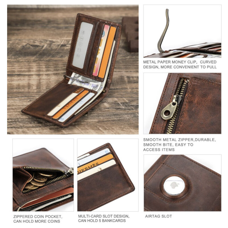 Contacts pánska kožená peňaženka dolárovka Agathon