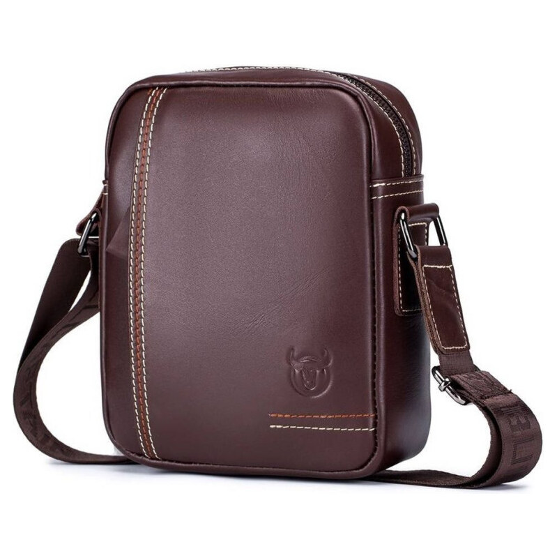 Bullcaptain pánska kožená taška Fursy Hnedá 3L 65227998