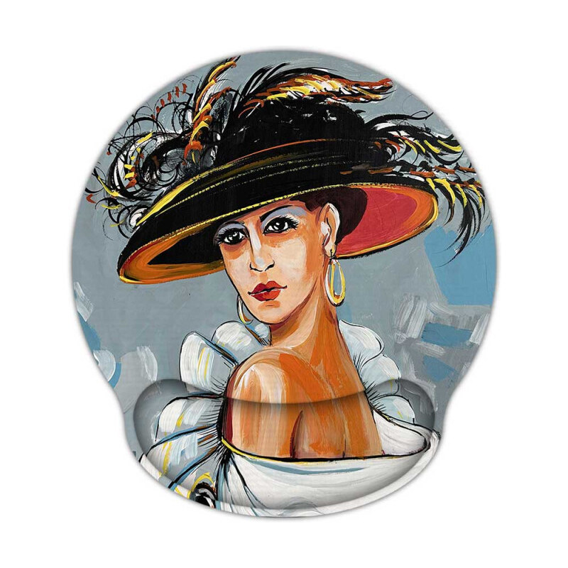 Huado ergonomická podložka pod myš Dáma s klobúkom 65228018