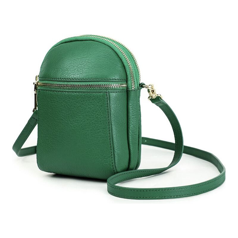 Contacts dámska kožená mini kabelka Leonie Zelená 65228139