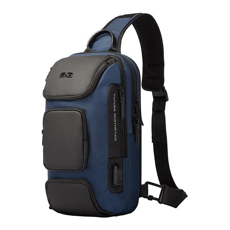 BANGE batoh cez rameno s USB KEROM Modrý 11L 65228173