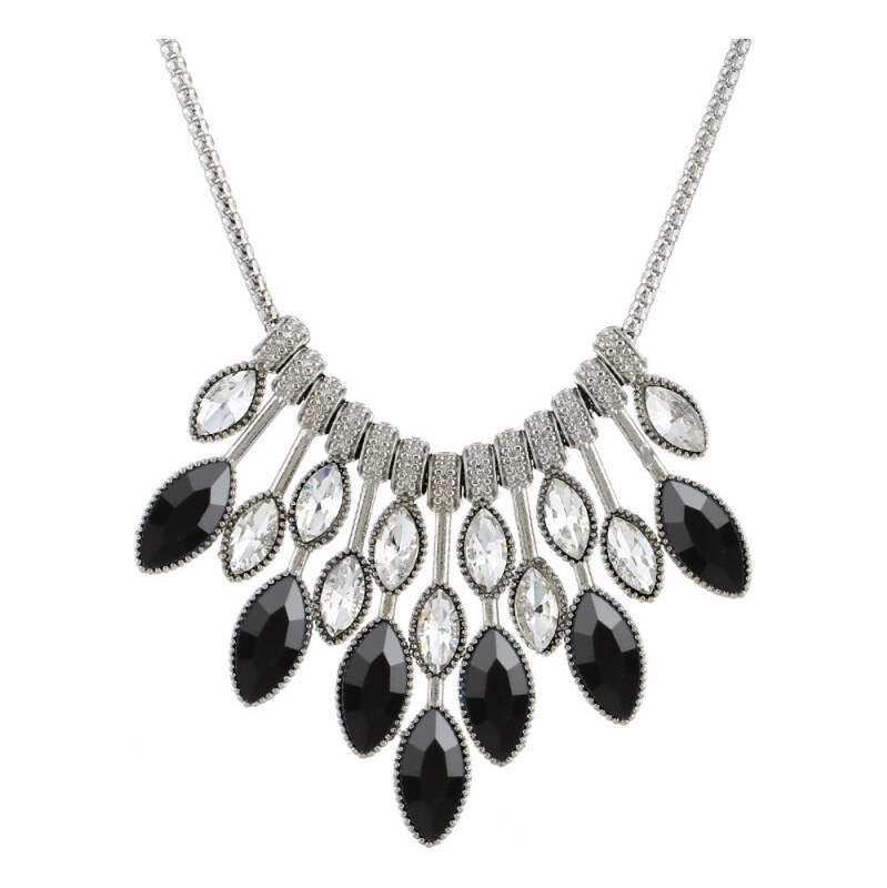 Lodestar Elegantný choker náhrdelník Night Drops Čierny 65228188