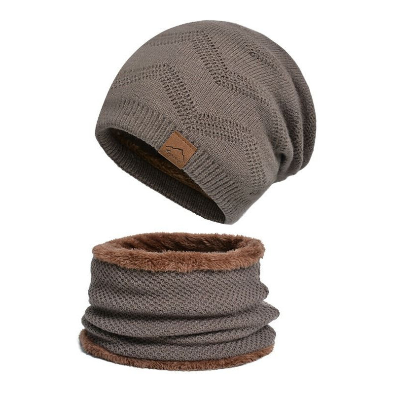 Cixi Zimný set 2v1 nákrčník a čiapka Šport Hnedý 65228200