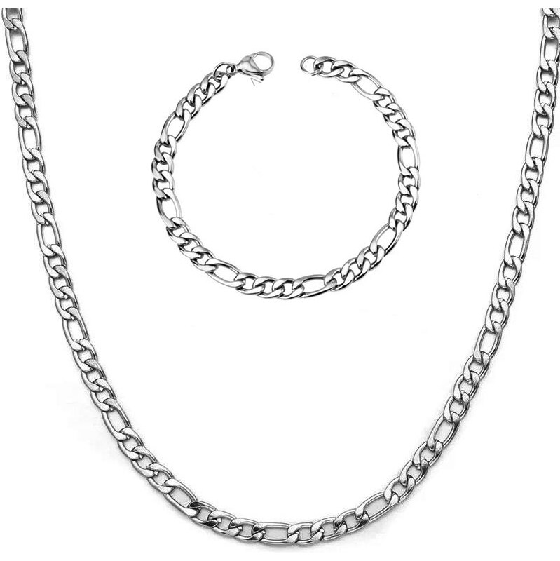 Impress Jewelry Súprava z chirurgickej ocele Figaro 8 mm / retiazka a 65228211