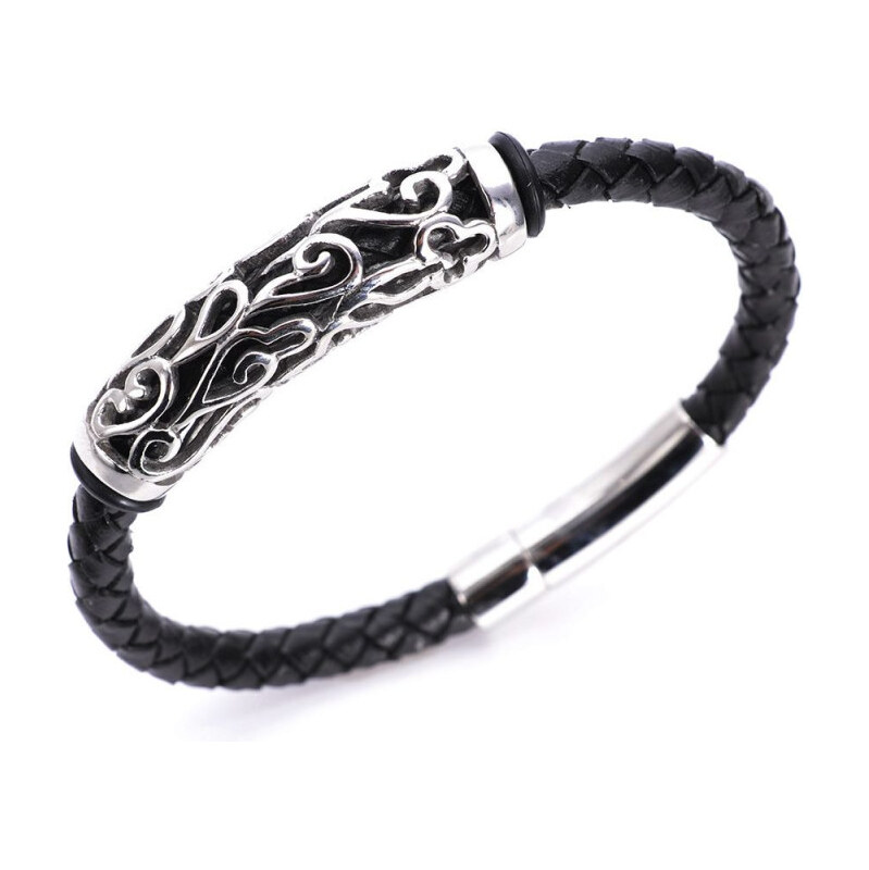 Impress Jewelry Pánsky kožený prepletaný náramok Vario 22.5 cm 65228230