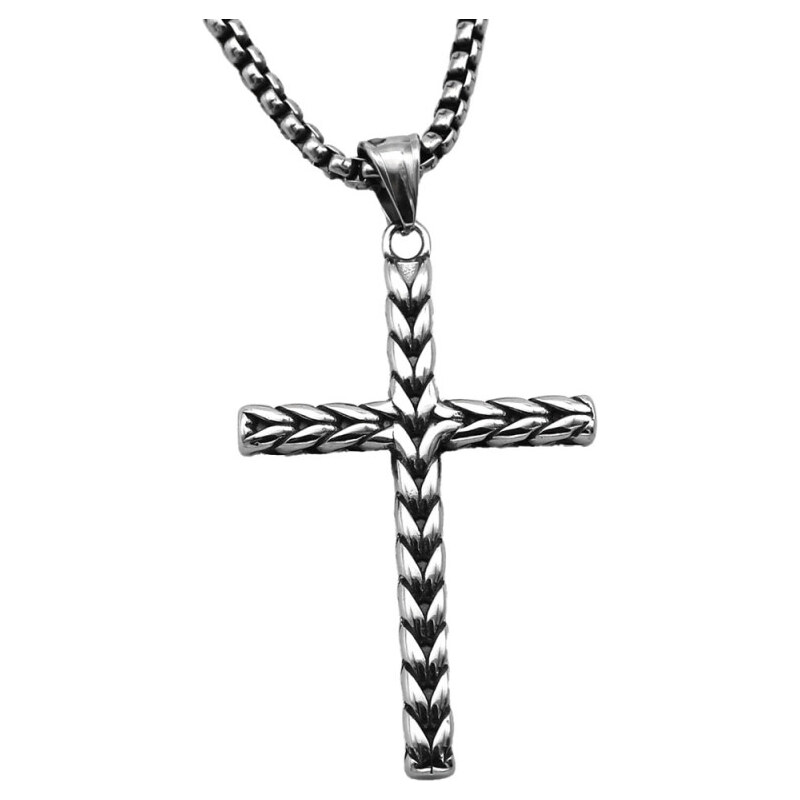 Impress Jewelry Prívesok z chirurgickej ocele krížik Spletenec 65228253