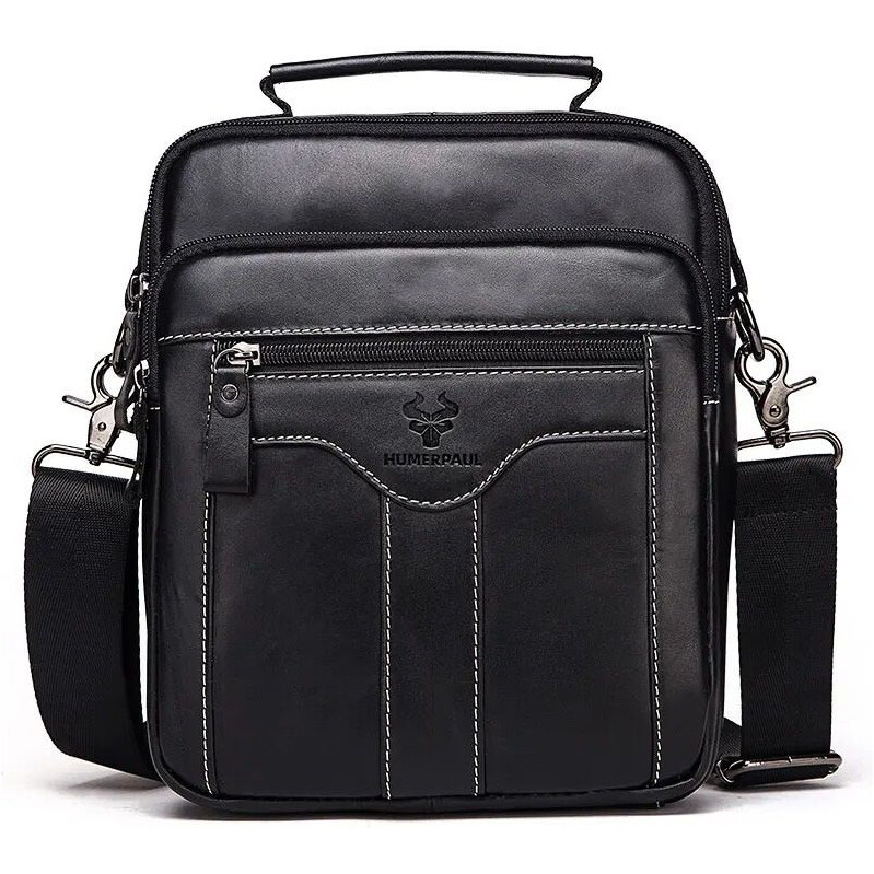 Humerpaul pánska kožená taška Arentas Čierna 4L 65228283