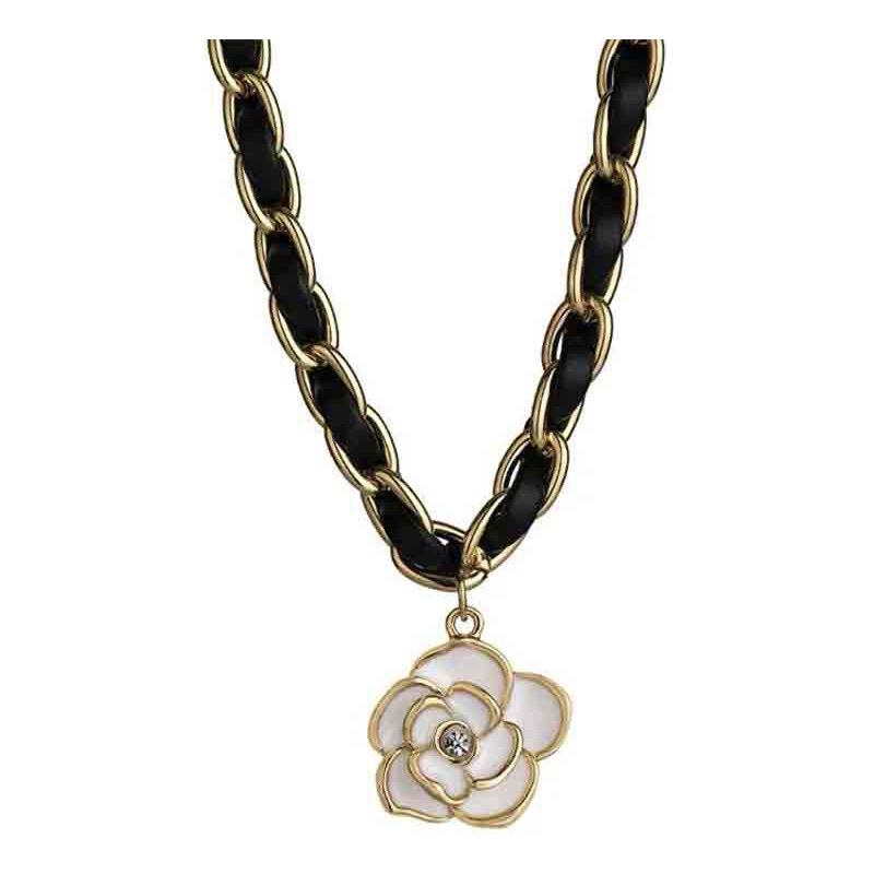 Lodestar Choker zapletený náhrdelník Biela ruža 65228359