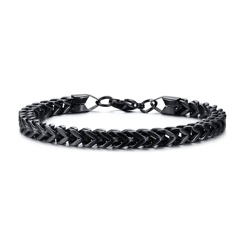 Impress Jewelry Náramok z chirurgickej ocele Curb Chain Čierny 65228403