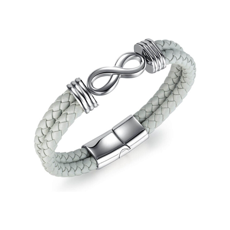 Titan Jewerly Oceľový náramok Infinity sivý 19cm 65228406