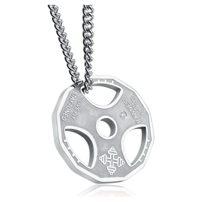 Impress Jewelry Prívesok z chirurgickej ocele Závažie kotúč Stronger 65228432