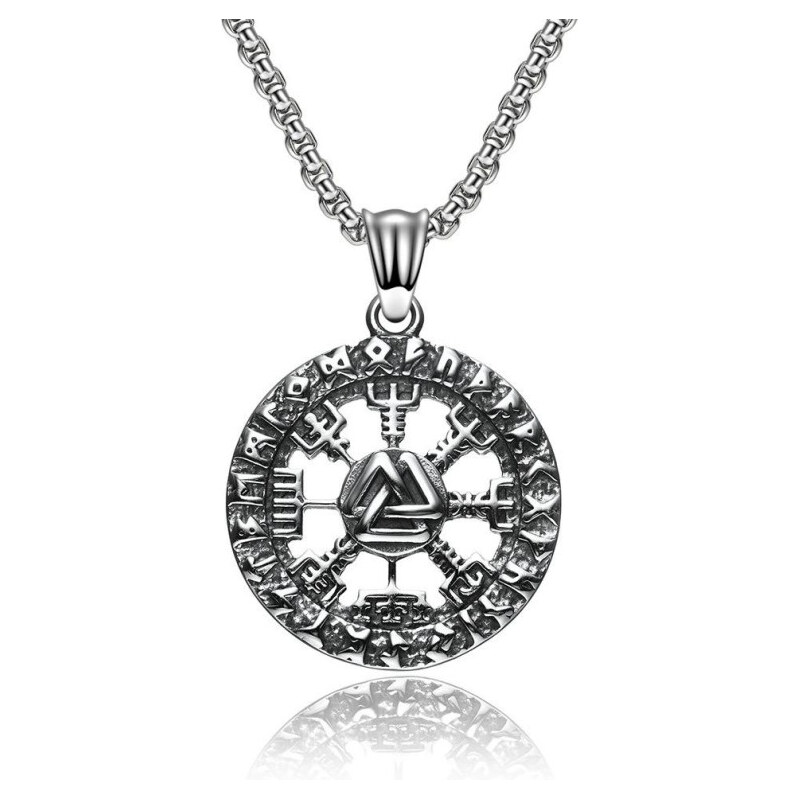 Impress Jewelry Prívesok z chirurgickej oceľ Vegvísir vikingský kompas 65228445