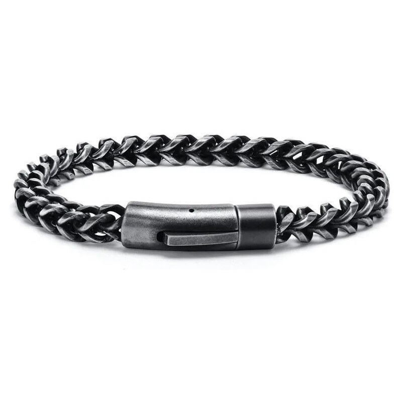 Impress Jewelry Náramok z chirurgickej ocele Hyginus Gunmental 65228484